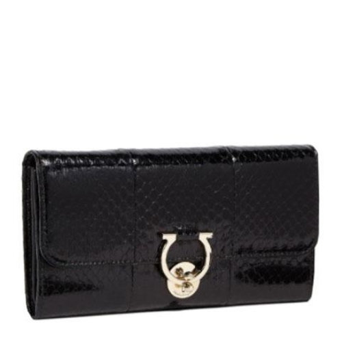 Salvatore Ferragamo/菲拉格慕 女士黑色長款錢包 22-D224-684279（99新未使用）