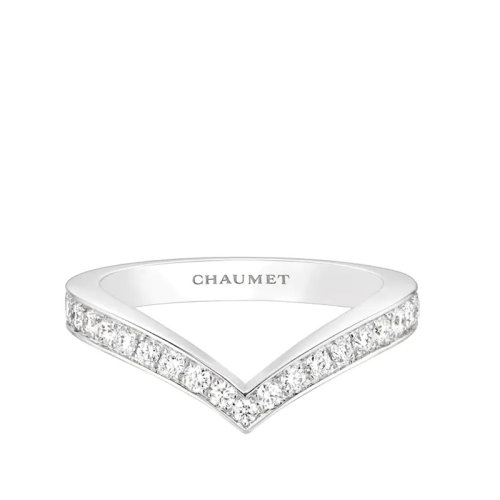 Chaumet/尚美 經典JOSéPHINE系列 18k金白金約瑟芬皇后鉆石戒指 083590