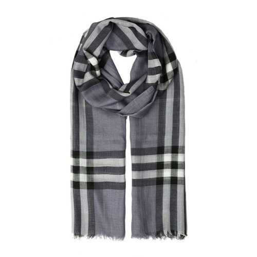 BURBERRY/博柏利 女士格紋絲毛混紡時尚休閑絲巾圍巾圍脖多色可選