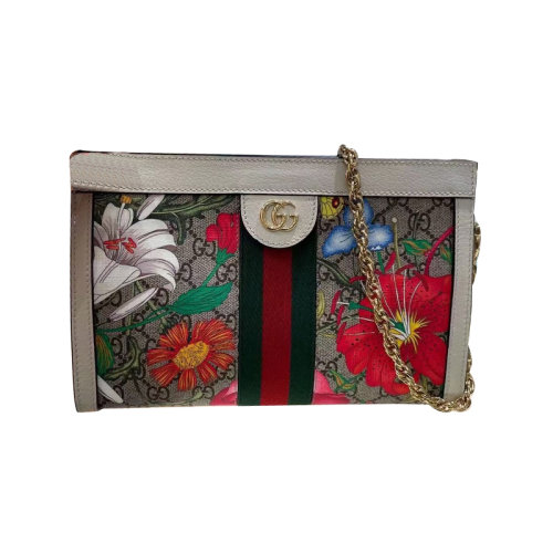 Gucci 古馳 女士ophidia flora 花卉鏈條包
