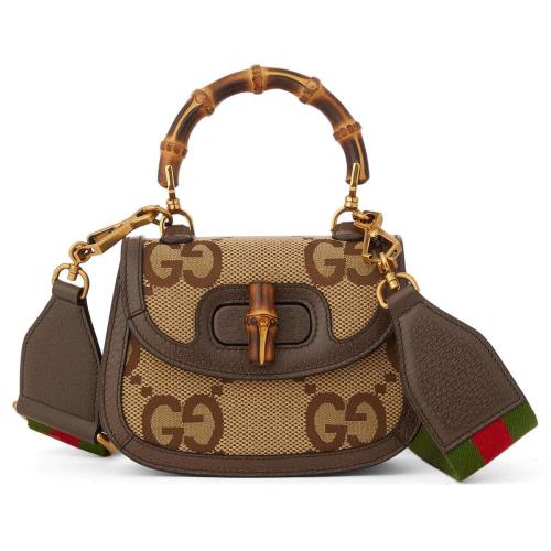  GUCCI古馳 22年秋冬 女士 飾超級(jí)雙G圖案竹節(jié)迷你手袋 686864 UQLBT 2570