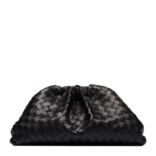 Bottega Veneta/葆蝶家 寶緹嘉 女包編織黑色皮質(zhì)女士手拿包 576175 VCPP0 1229