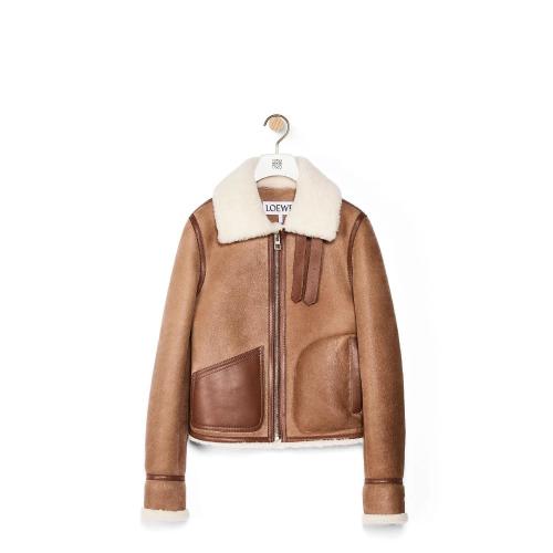  LOEWE羅意威 22年秋冬 女士 夾克 飛行員拉鏈夾克 S359330XB2-3110 預定商品1-3周發貨