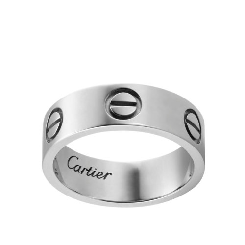 CARTIER/卡地亞 經典款LOVE 18K金白金戒指 B4084700