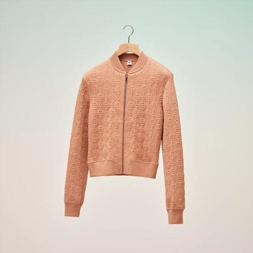  HERMES愛馬仕 22年秋冬 女士 夾克 Blouson zippe motif ??Torsades Cliquetis Unies?? H2