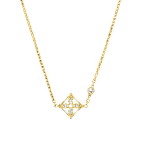  LV路易威登 22年秋冬 女士 項鏈 COLLIER PENDENTIF IDYLLE BLOSSOM， OR JAUNE ET DIAMANTS Q9