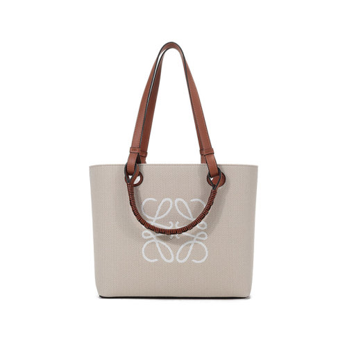 LOEWE/羅意威  女士小號織物/配皮手提單肩包 A717S72X06