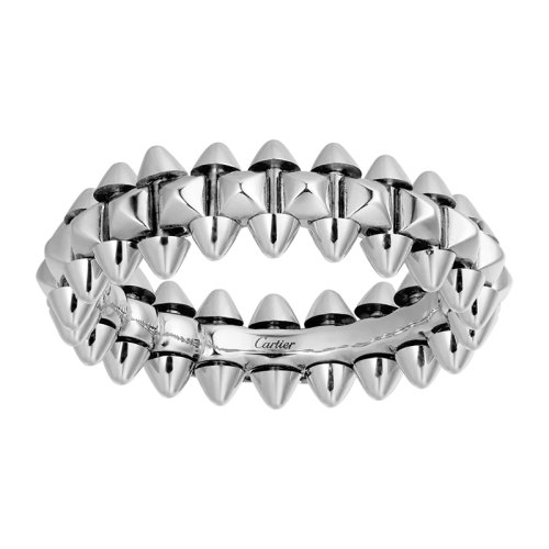 CARTIER/卡地亞  經典Clash de Cartier系列 18K金白金小號戒指 B4233100