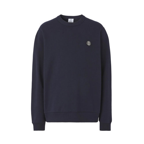BURBERRY/博柏利 男士煤藍色棉質TB徽標圖案裝飾圓領衛衣套頭衫 8043238