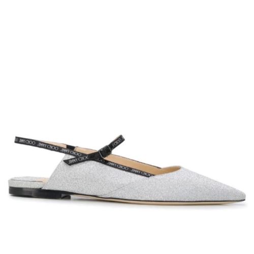 Jimmy Choo/周仰杰  經典平跟鞋REEFLATFGB SILVER