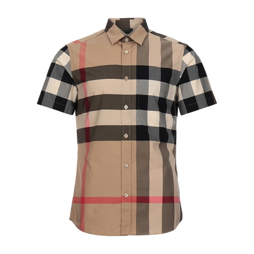 BURBERRY/博柏利 男士短袖襯衫 男款棉質短袖襯衫 80173221
