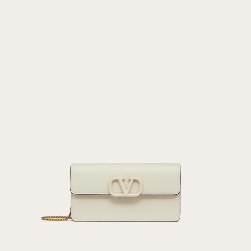  VALENTINO華倫天奴 22年秋冬 女士 錢包 PORTEFEUILLE a CHAINE VLogo SIGNATURE EN CUIR DE V