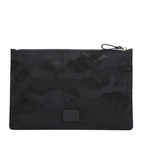 Valentino/華倫天奴  男包女包黑色尼龍時尚百搭拉鏈開合手拿包  RY2P0483NAK 0NO