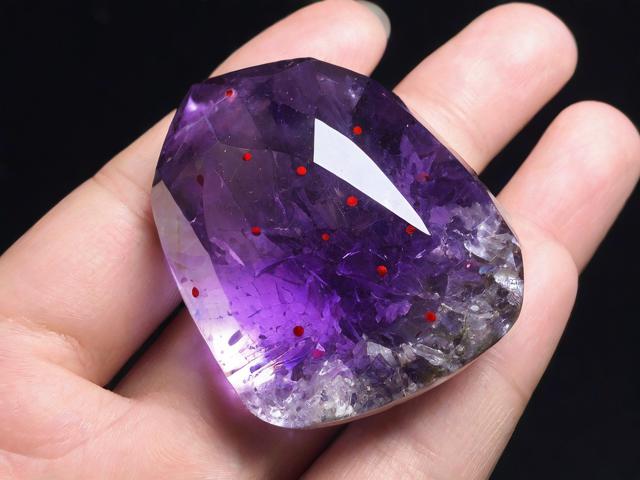 為什么紫水晶會有紅點？