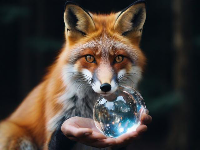 為什么狐貍拿著一個水晶球？探尋神秘的動物行為背后的原因